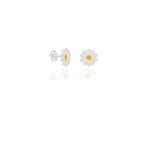 Papatya Küpe Gümüş Genç Kız Çocuk Küpesi Vidalı Küpe KUPE-427