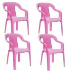 Papatya Mini Çocuk Koltuğu Pembe 4Lü Paket - Kreş Sandalye