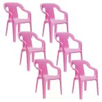 Papatya Mini Çocuk Koltuğu Pembe 6Lı Paket - Kreş Sandalye