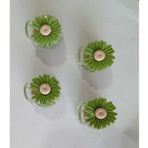 Papatya Mini Kıskaç Toka – Çiçek Desenli Saç Klipsi, Günlük Saç Aksesuarı, Şık & Pratik (Yeşil)