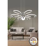 Papatya Model 3 Renk Metal Salon Mutfak Oturma Yatak Odası Modern LED Sarkıt Avize - Krom