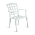 Papatya Pasha Plastik Koltuk Beyaz - Bahçe, Balkon, Teras Sandalyesi