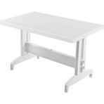 Papatya Prestige Masa Plastik Bahçe Masası Beyaz Dikdörtgen 70 cm x 120 cm - Renkli