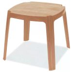 Papatya Royal Plastik Sehpa Teak 48X48x43 Cm - İstiflenebilir, Uv Korumalı