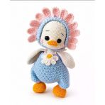 Papatya Şapkalı Ördek Bebek Amigurumi Organik Oyuncak