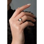 Papatya Silver 925 Ayar Ayarlanabilir Ölçülü Lotus Çiçeği Kadın Gümüş Yüzük
