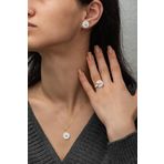 Papatya Silver 925 Ayar Gümüş Altın Kaplama Nano Mineli Papatya Set