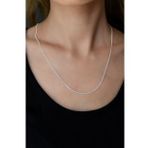 Papatya Silver 925 Ayar Gümüş Rodyum Kaplama Lavce Zincir Kolye