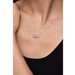 Papatya Silver 925 Ayar Gümüş Rodyum Kaplama Nazar Yıldız Kolye