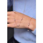 Papatya Silver 925 Ayar Gümüş Rose Dorika Toplu Incili Kolye Bileklik Set