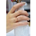 Papatya Silver 925 Ayar Gümüş Rose Kaplama Ayarlanabilir Mayıs Ayı Doğum Çiçeği Yüzük