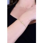Papatya Silver 925 Ayar Gümüş Üç Renk Dorika Toplu Sim Kadın Bileklik