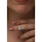 Papatya Silver 925 Ayar Oval Opal Taşlı Rose Altın Kaplama Kadın Gümüş Kolye