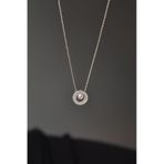 Papatya Silver 925 Ayar Rodyum Kaplama İncili Yuvarlak Kadın Gümüş Kolye
