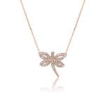 Papatya Silver 925 Ayar Rose Altın Kaplama Gümüş Yusufçuk Kolye