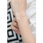 Papatya Silver 925 Ayar Rose Altın Kaplama Yonca Gümüş Bileklik