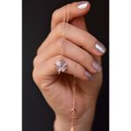 Papatya Silver 925 Ayar Rose Kaplama Sedef Yonca Kadın Gümüş Kolye