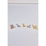 Papatya Silver Çelik Gold-Rodyum Kaplama Çelik Tragus 5'li Küpe Kombin5