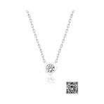 Papatya Silver SUVPS00013 Swarovski Tektaş Kalp Rodyum Kaplama 925 Ayar Gümüş Kadın Kolye