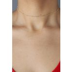 Papatya Silver UVPS100638 Rose Altın Kaplama Dorica Toplu Zincir 925 Ayar Gümüş Kolye