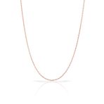 Papatya Silver UVPS100980 Rose Altın Kaplama Forse Zincir 925 Ayar Gümüş Kolye
