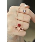 Papatya Silver UVPS101031 Nazar Boncuklu Sonsuzluk Gül İsim 925 Ayar Gümüş Kolye