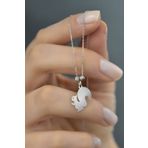 Papatya Silver UVPS101376 Rodyum Kaplama Dorika Toplu Sincap 925 Ayar Gümüş Kolye