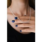Papatya Silver UVPS101897 Rodyum Kaplama Lavce Zincir 3 5 Mm 925 Ayar Gümüş Kolye