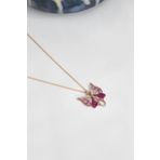 Papatya Silver UVPS101934 Rose Altın Kaplama Kelebek 925 Ayar Gümüş Kolye