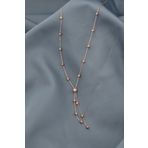 Papatya Silver UVPS102242 Rose Kaplama Dorika Top 925 Ayar Gümüş Kolye
