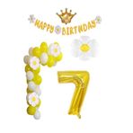 Papatya Temalı 7 Yaş Doğum Günü Parti Seti