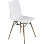 Papatya X-Treme Wox Sandalye Solid Beyaz Ahşap Kayın Ayaklı - Renkli