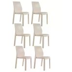 Papatya Yummy Sandalye Fildişi 6Lı Paket- Plastik Bahçe Balkon Sandalyesi