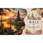 Papelia Bali Temalı Teşekkür Kartı | 200 gr Mat Fotoğraf Kağıdı | Ultra Gerçekçi Baskı | Hediyelik Paket ve Sipariş Teşekkür Kartı - 250 Adet - tek renk, ebat