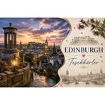 Papelia Edinburgh Temalı Teşekkür Kartı | 200 gr Mat Fotoğraf Kağıdı | Ultra Gerçekçi Baskı | Hediyelik Paket ve Sipariş Teşekkür Kartı - 500 Adet - tek renk , ebat