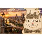 Papelia Florence Temalı Teşekkür Kartı | 200 gr Mat Fotoğraf Kağıdı | Ultra Gerçekçi Baskı | Hediyelik Paket ve Sipariş Teşekkür Kartı - 100 Adet - tek ebat, renk