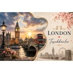 Papelia London Temalı Teşekkür Kartı | 200 gr Mat Fotoğraf Kağıdı | Ultra Gerçekçi Baskı | Hediyelik Paket ve Sipariş Teşekkür Kartı - 1000 Adet - tek renk , ebat