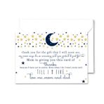 Paper Clever Party Twinkle Little Star bebek partisi teşekkür kartları ve zarfları (25'li paket) Erkek çocuk notları ve bebeklerden teşekkür notu (Türkçe olmayabilir) - Gök mavisi ve altın kırtasiye seti 4x6