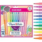 Paper Mate Flair Ocean Dream Keçeli Kalem Seti – 12 Renk (Orta Uç 0.7 Mm) - Çok Renkli - Standart