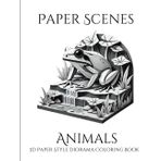 Paper Scenes Animals: 3D Paper Style Diorama Coloring Book