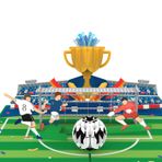 papercrush® Pop-Up futbol şampiyonları haritası - 3D doğum günü kartı veya futbolcular ve futbol hayranları için hediye çeki (çocuklar, gençler ve erkekler), kız ve erkek çocuklar için eğlenceli