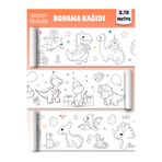 papermoods Sevimli Dinazorlar Temalı 3,75 Metre Rulo Boyama Kağıdı - Bebek Ve Çocuklar Için