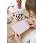 PAPERORA 21x15 Cm Sert Kapak 80 Yaprak 140 Gr. Eskiz Defteri - Sketch Book - Pembe