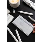 PAPERORA Charm Takılabilen Süresiz Haftalık Planlayıcı Cep Ajanda 9x17 cm Metalik Gümüş