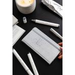 Paperora Charmlı Süresiz Haftalık Planlayıcı Cep Ajanda 9X17 cm Metalik Gümüş - Süresiz Cep Ajanda