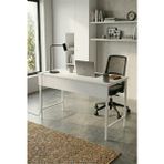 Papi-Co Forge Lite Çalışma Masası 140X60 cm Metal Ayaklı Bilgisayar Masası Modern Ofis ve Genç Odası Masası - 140 x 60 cm - Beyaz