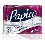 Papia 24’lü Rulo Tuvalet Kağıdı 3 Katlı 48 Yaprak Beyaz Renk ile Yumuşaklık Sunar