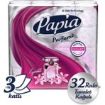 Papia Üç Katlı Parfümlü Tuvalet Kağıdı Egzotik 32'li (3'li Paket)