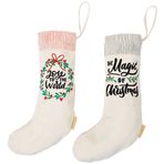 Papierdrachen Noel çorabı | Noel çizmesi | doldurmak için Noel çorabı | şömine, merdiven asmak için | hediye torbası - hediye paketi - keten - set 4