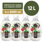 Papilion Hindistan Ceviz Kokulu Sıvı Sabun 3000 Ml X4 Ekonomik Paket